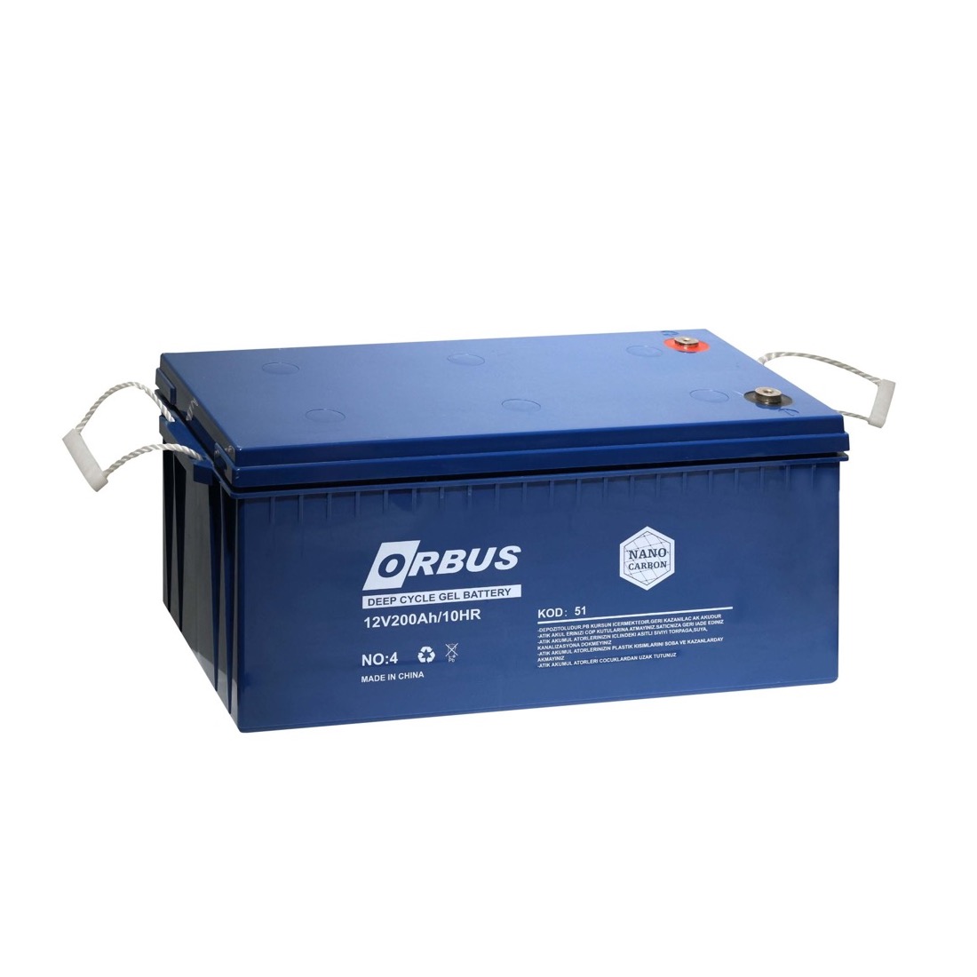 Orbus 12V 200Ah Derin Döngü Jel Akü